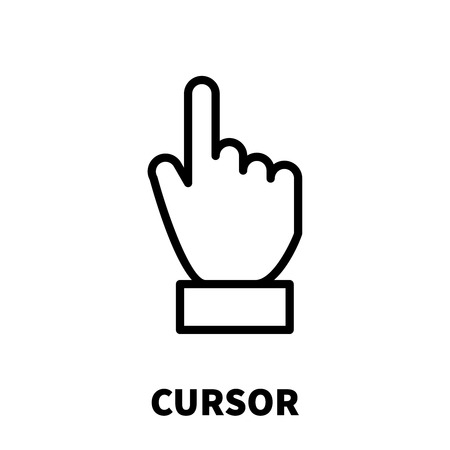 Cursor icon or logo in modern line style. High quality black outline pictogram for web site design and mobile appsのイラスト素材