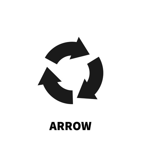 Arrow icon or logo in modern flat style. High quality black pictogram for web site design and mobile apps. Vector illustration on a white background.のイラスト素材