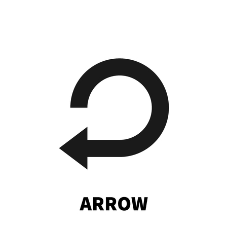 Arrow icon or logo in modern flat style. High quality black pictogram for web site design and mobile apps. Vector illustration on a white background.のイラスト素材