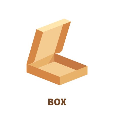 Box  icon or logo in modern flat style. High quality pictogram for web site design and mobile apps. Vector illustration on a white background.のイラスト素材