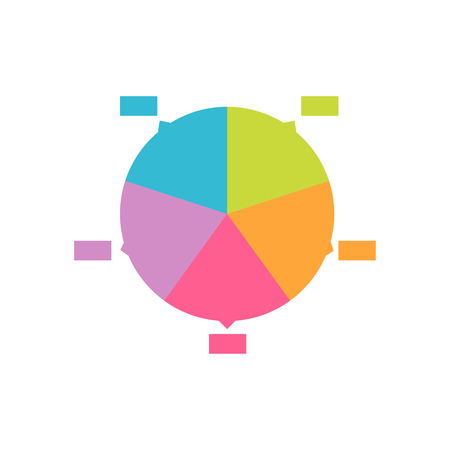 Pie Chart icon or logo in modern flat style. High quality black pictogram for web site design and mobile apps. Vector illustration on a white background.のイラスト素材