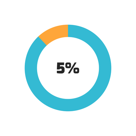 Pie Chart icon or logo in modern flat style. High quality black pictogram for web site design and mobile apps. Vector illustration on a white background.のイラスト素材