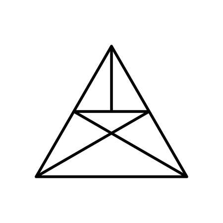 Abstract hipster logo in modern linear style. High quality geometric stamp, sticker, mark and sign. Vector illustration on a white background.のイラスト素材