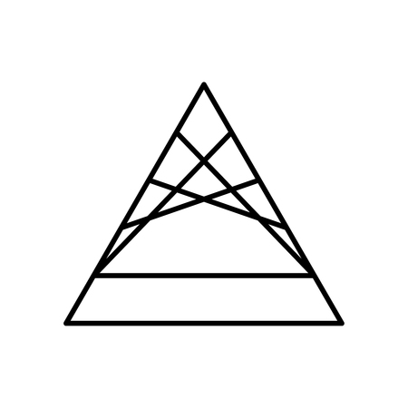 Abstract hipster logo in modern linear style. High quality geometric stamp, sticker, mark and sign. Vector illustration on a white background.のイラスト素材