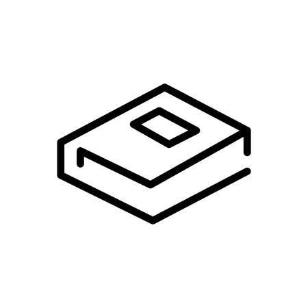 Thin line book icon. Vector illustration isolated on a white background. Simple outline pictogram of book.のイラスト素材