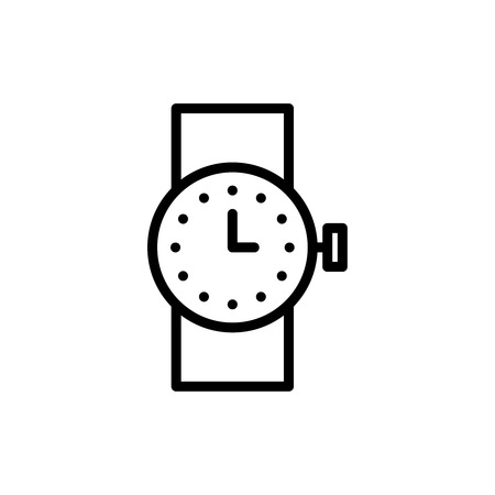 Premium time icon or logo in line style. High quality sign and symbol on a white background. Vector outline pictogram for infographic, web design and app development.のイラスト素材
