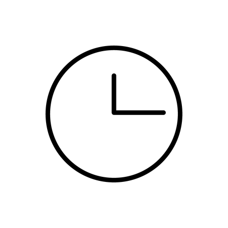 Premium time icon or logo in line style. High quality sign and symbol on a white background. Vector outline pictogram for infographic, web design and app development.のイラスト素材