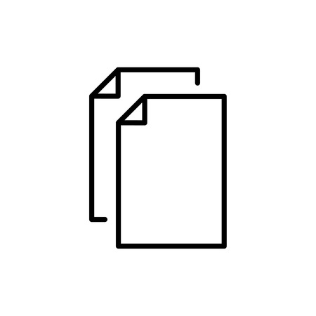 Premium document icon or logo in line style. High quality sign and symbol on a white background. Vector outline pictogram for infographic, web design and app development.のイラスト素材