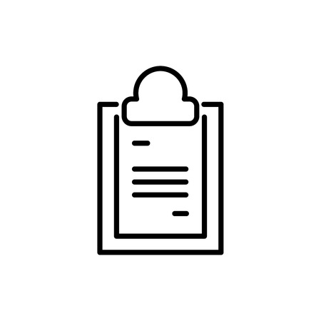 Premium document icon or logo in line style. High quality sign and symbol on a white background. Vector outline pictogram for infographic, web design and app development.のイラスト素材