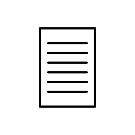 Premium document icon or logo in line style. High quality sign and symbol on a white background. Vector outline pictogram for infographic, web design and app development.のイラスト素材