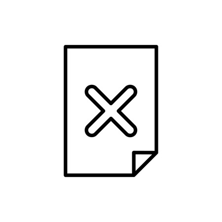 Premium document icon or logo in line style. High quality sign and symbol on a white background. Vector outline pictogram for infographic, web design and app development.のイラスト素材