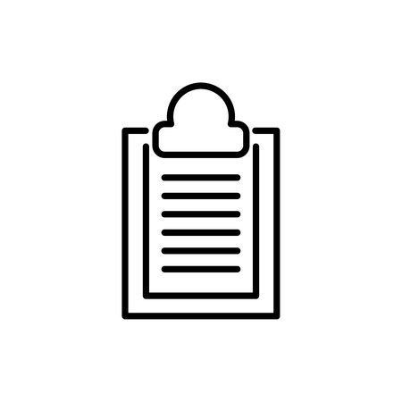 Premium document icon or logo in line style. High quality sign and symbol on a white background. Vector outline pictogram for infographic, web design and app development.のイラスト素材