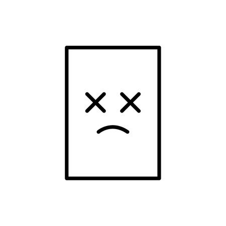 Premium document icon or logo in line style. High quality sign and symbol on a white background. Vector outline pictogram for infographic, web design and app development.のイラスト素材