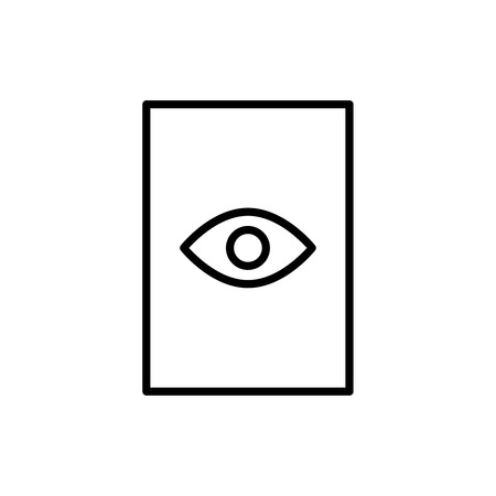 Premium document icon or logo in line style. High quality sign and symbol on a white background. Vector outline pictogram for infographic, web design and app development.のイラスト素材