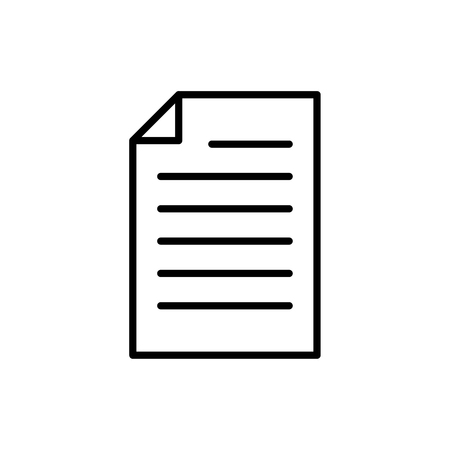 Premium document icon or logo in line style. High quality sign and symbol on a white background. Vector outline pictogram for infographic, web design and app development.のイラスト素材