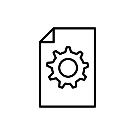 Premium document icon or logo in line style. High quality sign and symbol on a white background. Vector outline pictogram for infographic, web design and app development.のイラスト素材