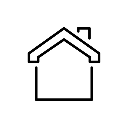 Premium home icon or logo in line style. High quality sign and symbol on a white background. Vector outline pictogram for infographic, web design and app development.のイラスト素材