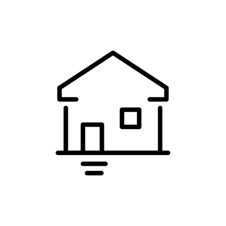 Premium home icon or logo in line style. High quality sign and symbol on a white background. Vector outline pictogram for infographic, web design and app development.のイラスト素材