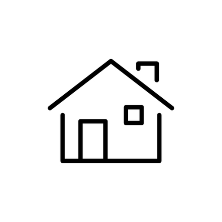 Premium home icon or logo in line style. High quality sign and symbol on a white background. Vector outline pictogram for infographic, web design and app development.のイラスト素材