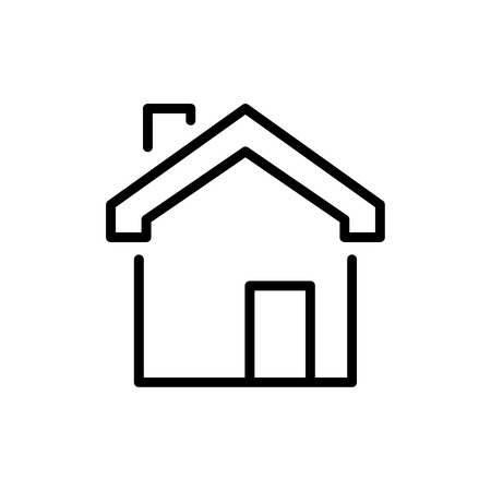 Premium home icon or logo in line style. High quality sign and symbol on a white background. Vector outline pictogram for infographic, web design and app development.のイラスト素材