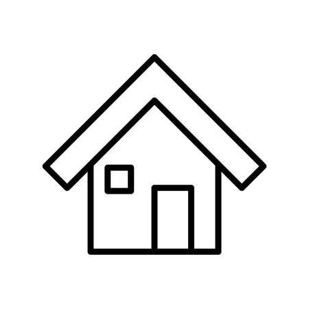 Premium home icon or logo in line style on a white background.のイラスト素材