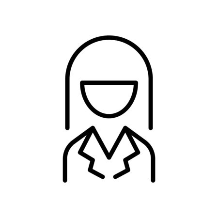 Premium user icon or logo in line style. High quality sign and symbol on a white background. Vector outline pictogram for infographic, web design and app development.のイラスト素材
