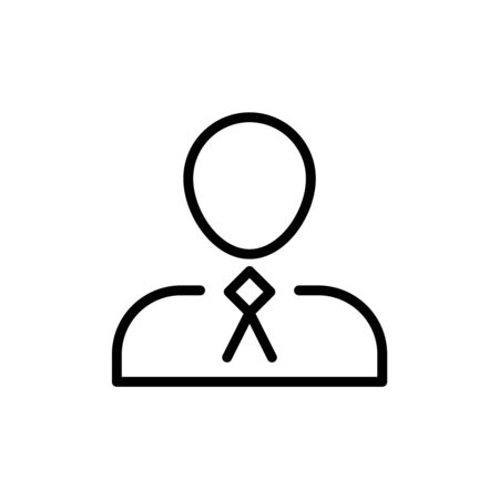 Premium user icon or logo in line style. High quality sign and symbol on a white background. Vector outline pictogram for infographic, web design and app development.のイラスト素材