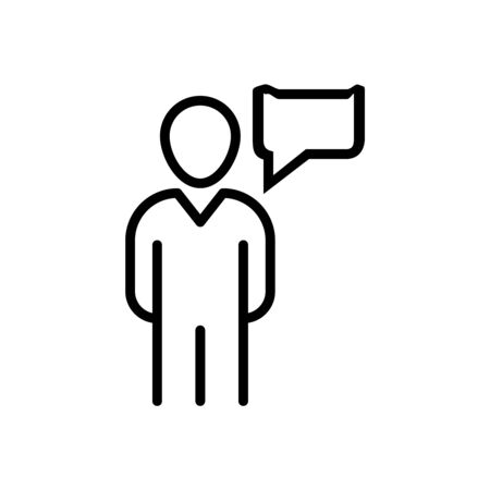 Premium user icon or logo in line style. High quality sign and symbol on a white background. Vector outline pictogram for infographic, web design and app development.のイラスト素材