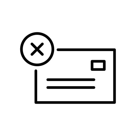 Premium mail icon or logo in line style. High quality sign and symbol on a white background. Vector outline pictogram for infographic, web design and app development.のイラスト素材