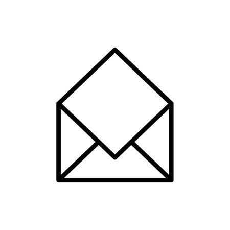 Premium mail icon or logo in line style. High quality sign and symbol on a white background. Vector outline pictogram for infographic, web design and app development.のイラスト素材