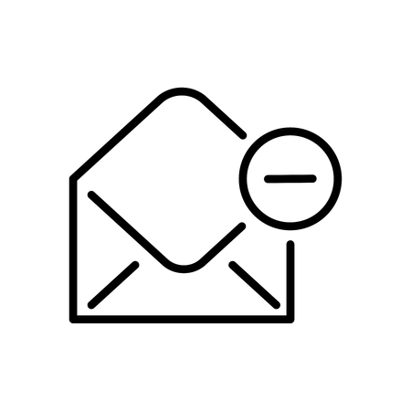 Premium mail icon or logo in line style. High quality sign and symbol on a white background. Vector outline pictogram for infographic, web design and app development.のイラスト素材