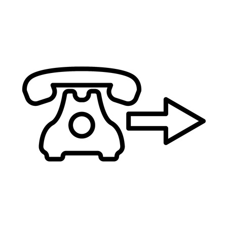 Premium phone icon or logo in line style. High quality sign and symbol on a white background. Vector outline pictogram for infographic, web design and app development.のイラスト素材