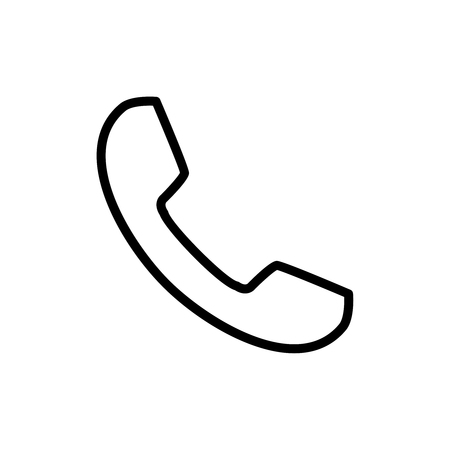 Premium phone icon or logo in line style. High quality sign and symbol on a white background. Vector outline pictogram for infographic, web design and app development.のイラスト素材