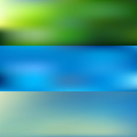 Big collection of smooth and blurry colorful gradient mesh background. Vector illustration with bright colors. Easy editable soft colored vector banner template. Premium quality.のイラスト素材