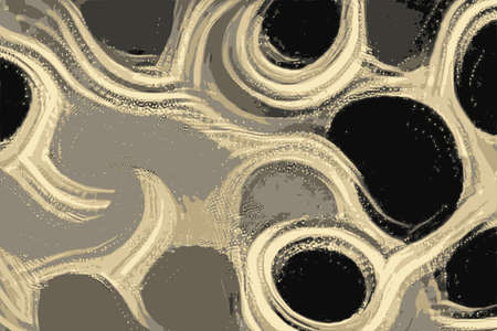 Abstract texture with golden patterns  on a black backgroundの写真素材