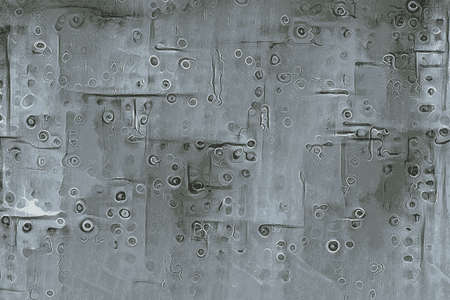 Texture of metal plates  with rivets and screws andの写真素材