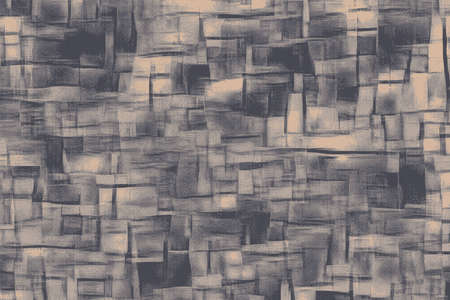 Texture of a blanket with square disorganised patternsの写真素材