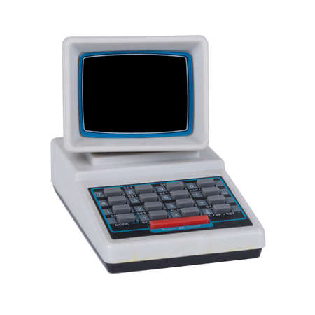 calculator in the form of a computer with text field
