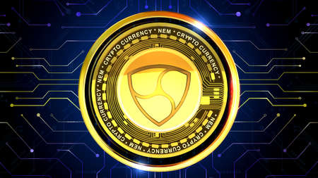Cryptocurrency 3D rendering  background is perfect for any type of news or information presentation. The background features a stylish and clean layoutの写真素材