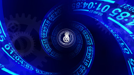 Spiral clock Conceptの写真素材