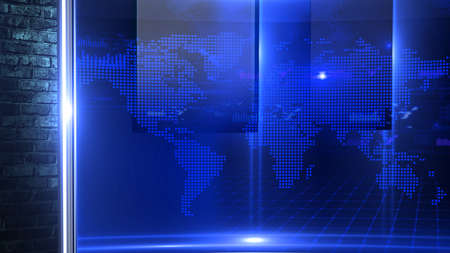 3D rendering background is perfect for any type of news or information presentation. The background...