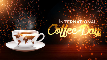 International Coffee Day 1 Octoberの写真素材