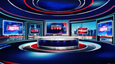 3D rendering background is perfect for any type of news or information presentation. The background features a stylish and clean layoutの写真素材