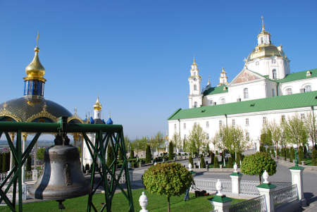 monastery architecture against the blue spring sky