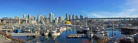 Panoramic of Granville Island Marinaのeditorial素材