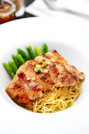 Asian Pork noodle soupの写真素材