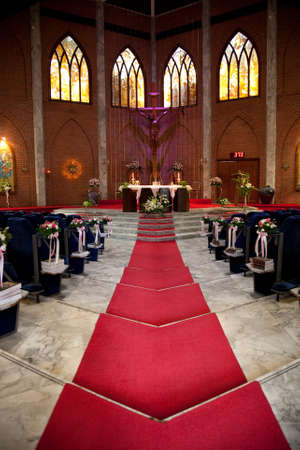 church is ready for weddingのeditorial素材