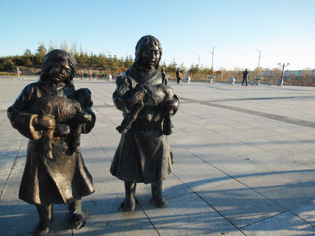 Copper sculpture, animal husbandryのeditorial素材