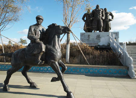 Inner Mongolia square sculptureのeditorial素材