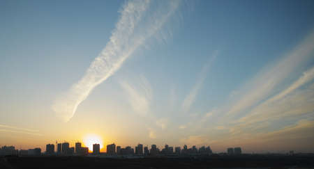 sunset glow sceneryのeditorial素材